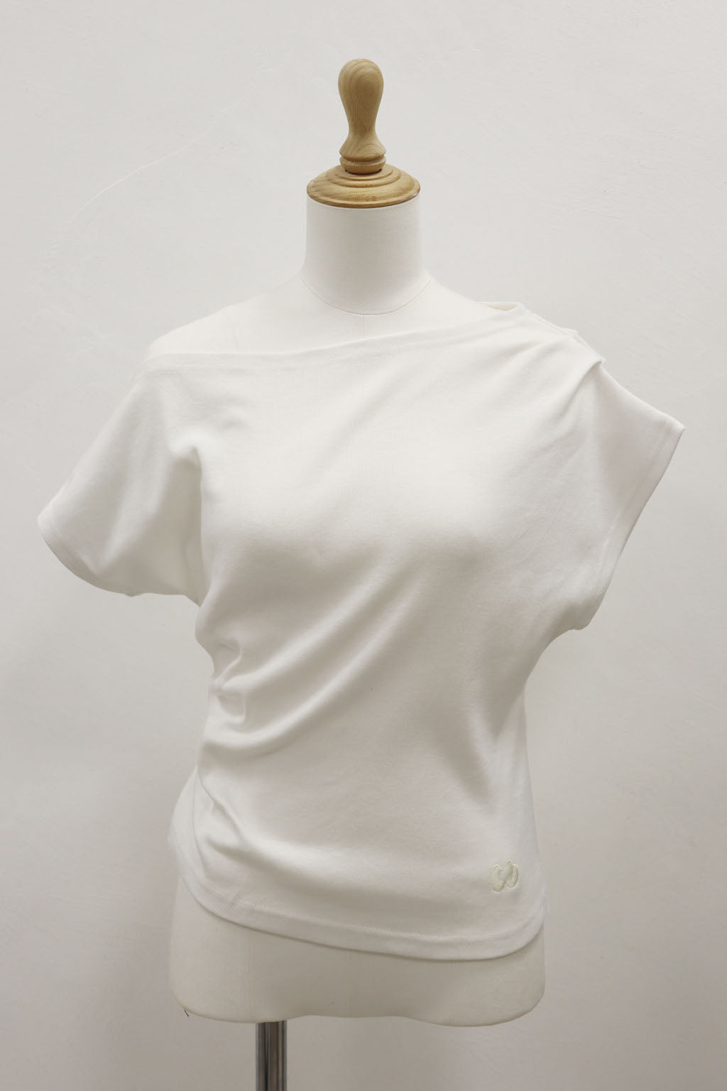 Off-Shoulder Gathered Top White