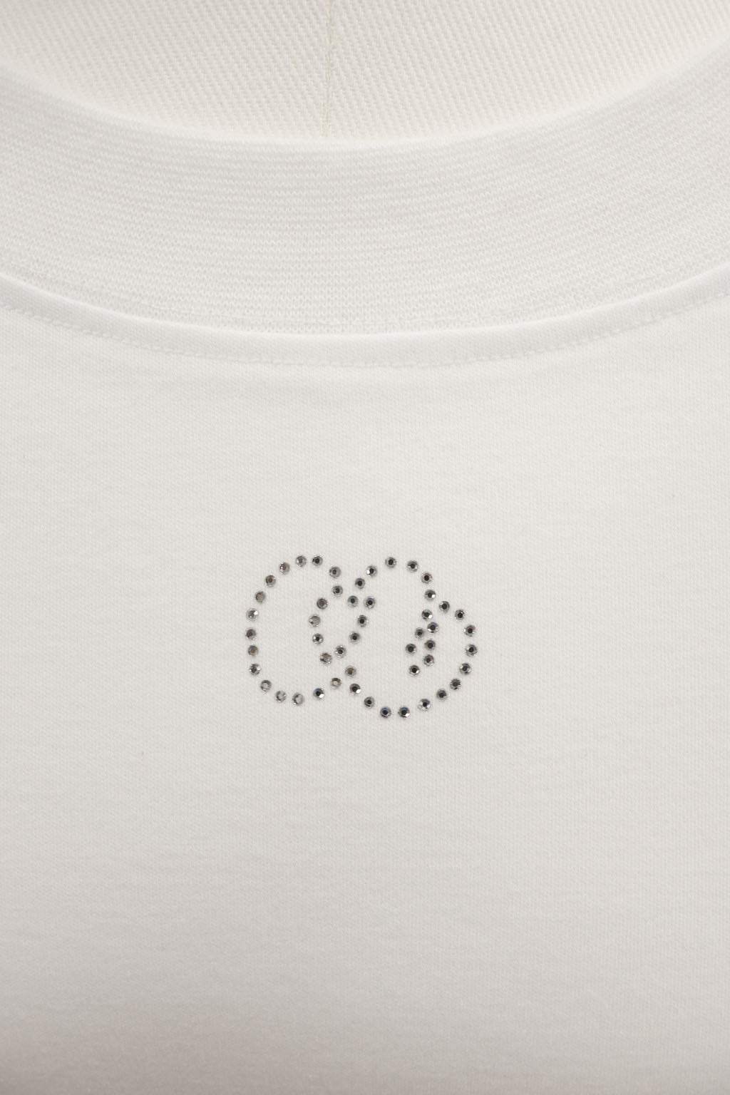 Rhinestone Logo Tee White