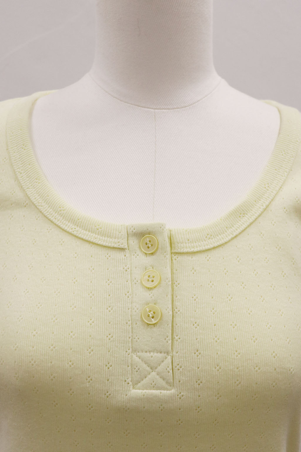 Mellow Hem Henry Neck Top Yellow