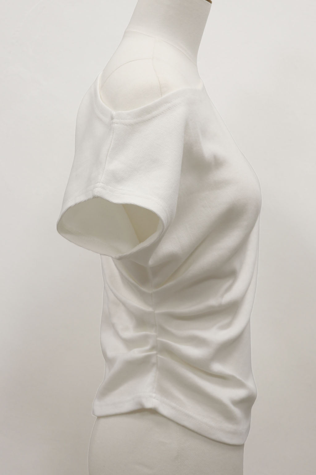 Off-Shoulder Gathered Top White