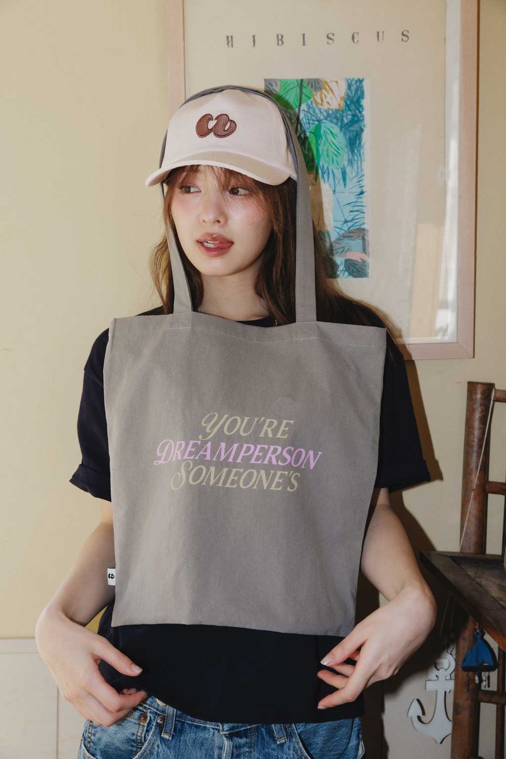 Color Tote Bag Gray