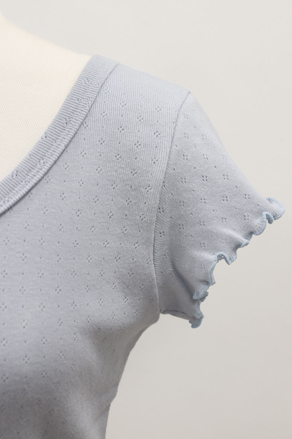 Mellow Hem Henry Neck Top Blue