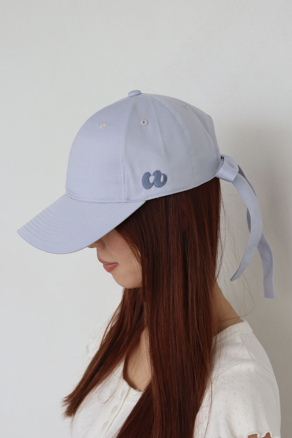 Side Logo Ribbon Cap Blue