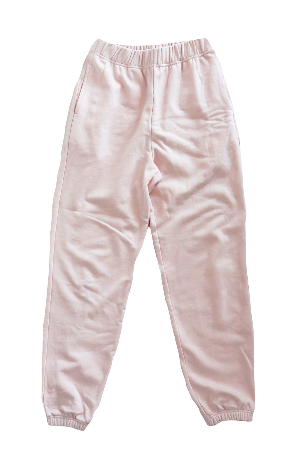 Embroidery Sweat Pants Pink