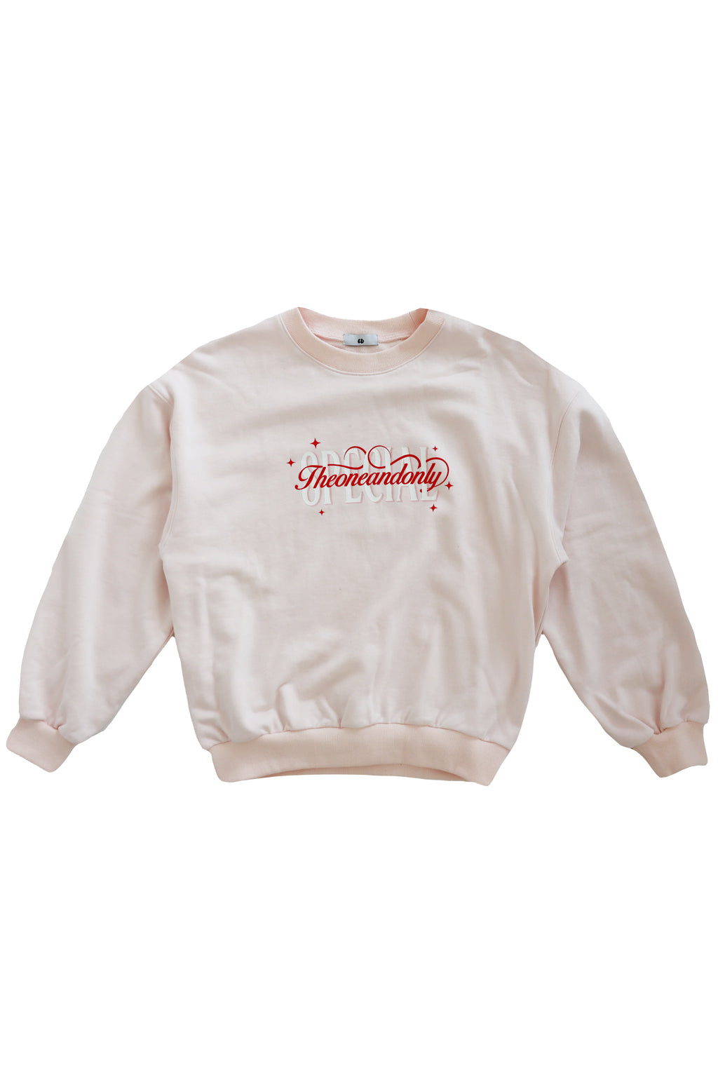 Printed Graphic Crew Neck Sweatshirt Pink