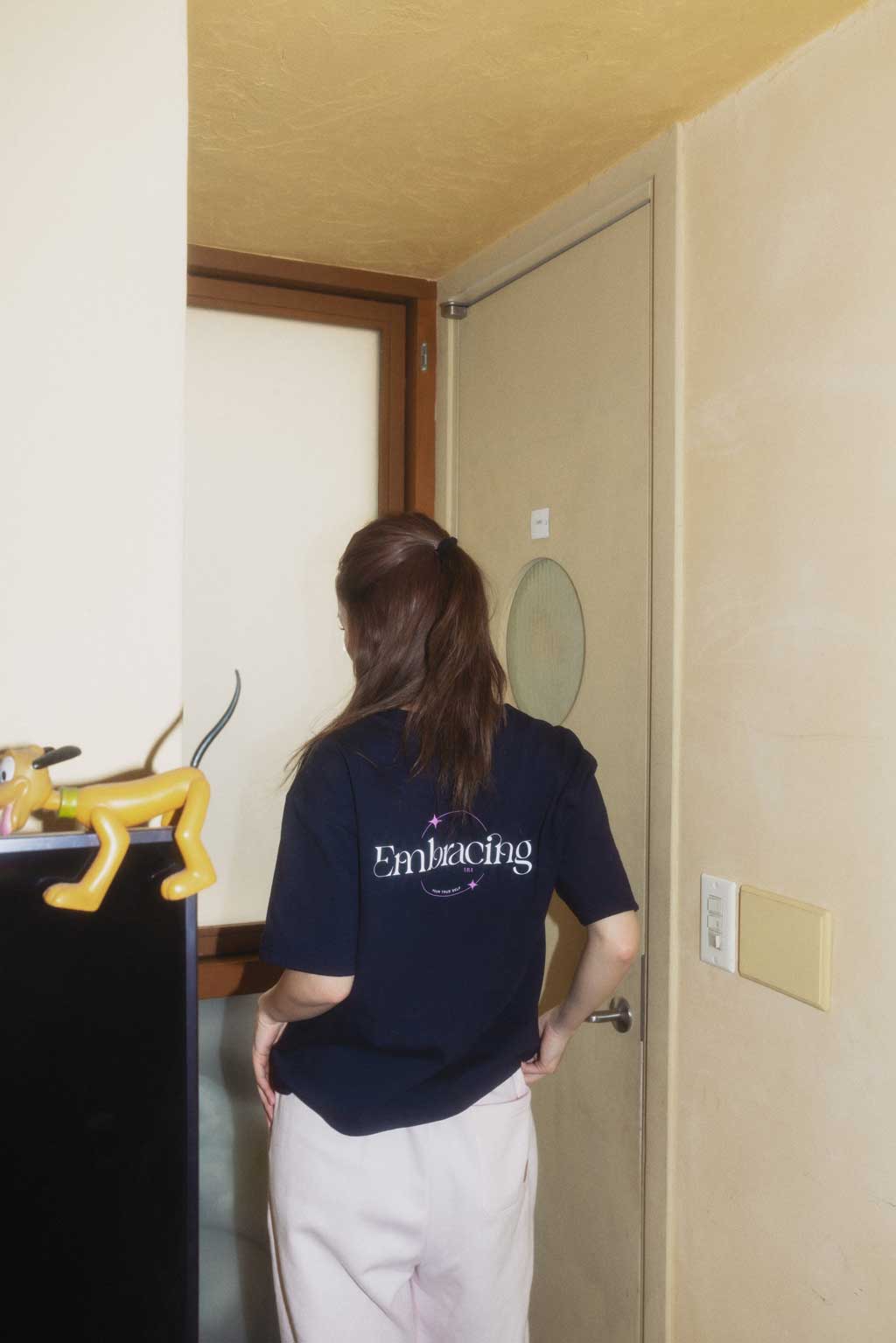 Graphic Printed Crew Neck Tee Navy
