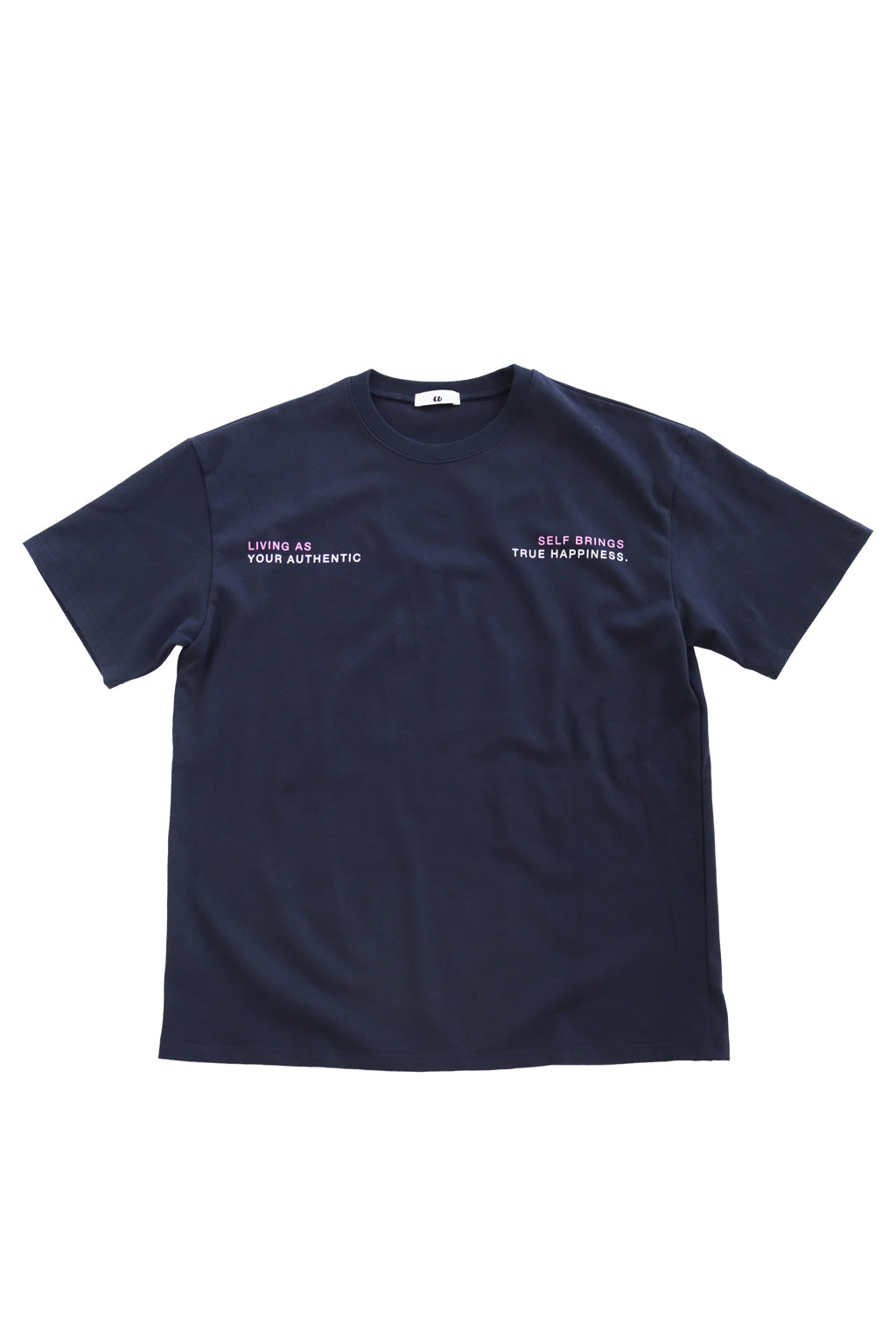 Graphic Printed Crew Neck Tee Navy