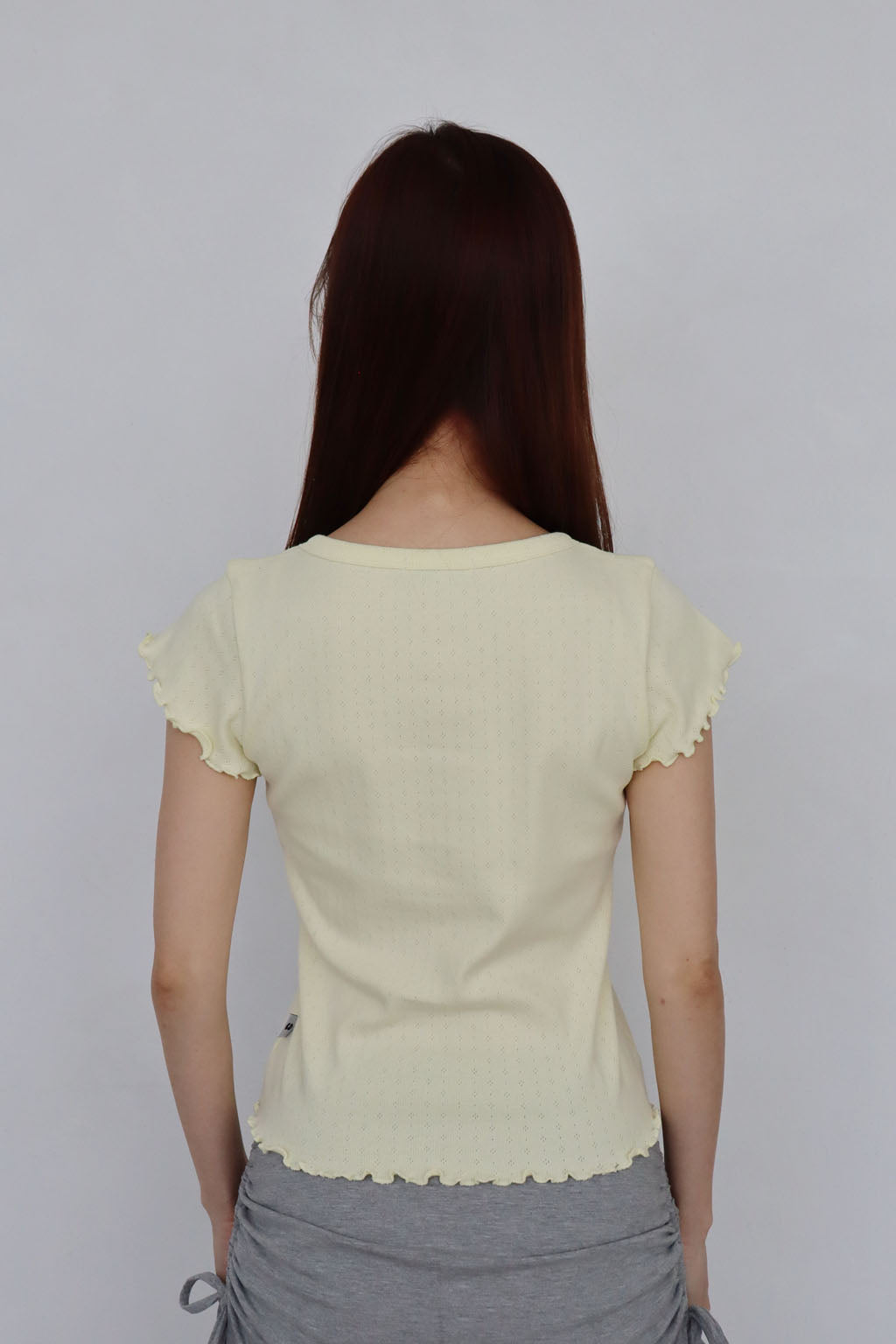 Mellow Hem Henry Neck Top Yellow