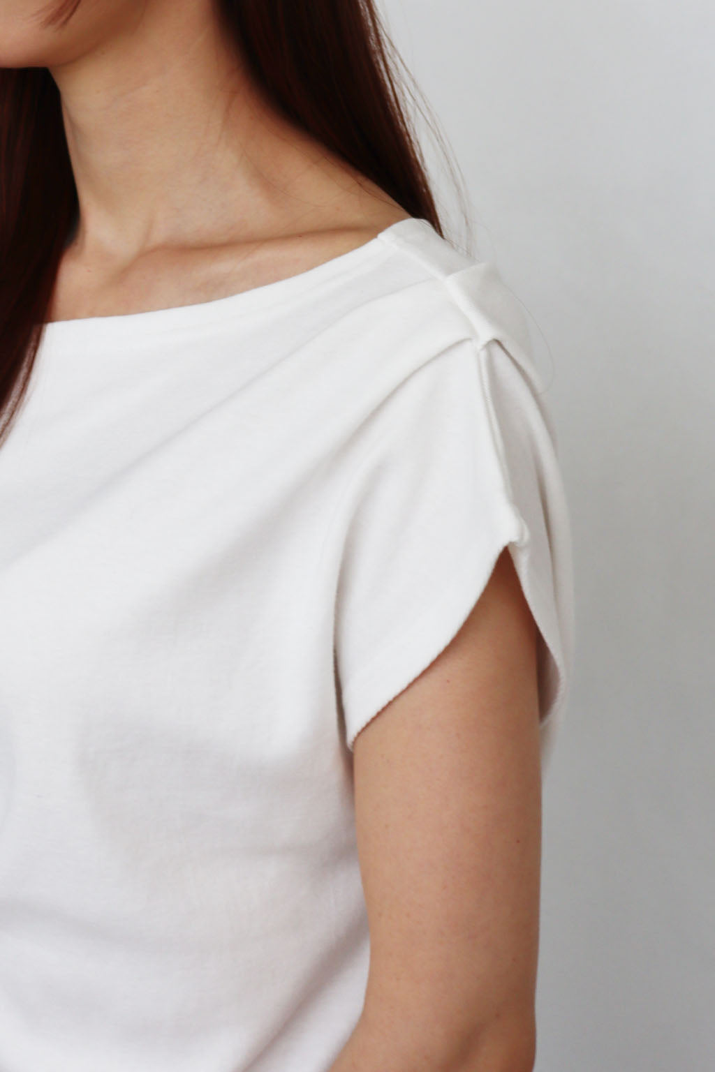 Off-Shoulder Gathered Top White